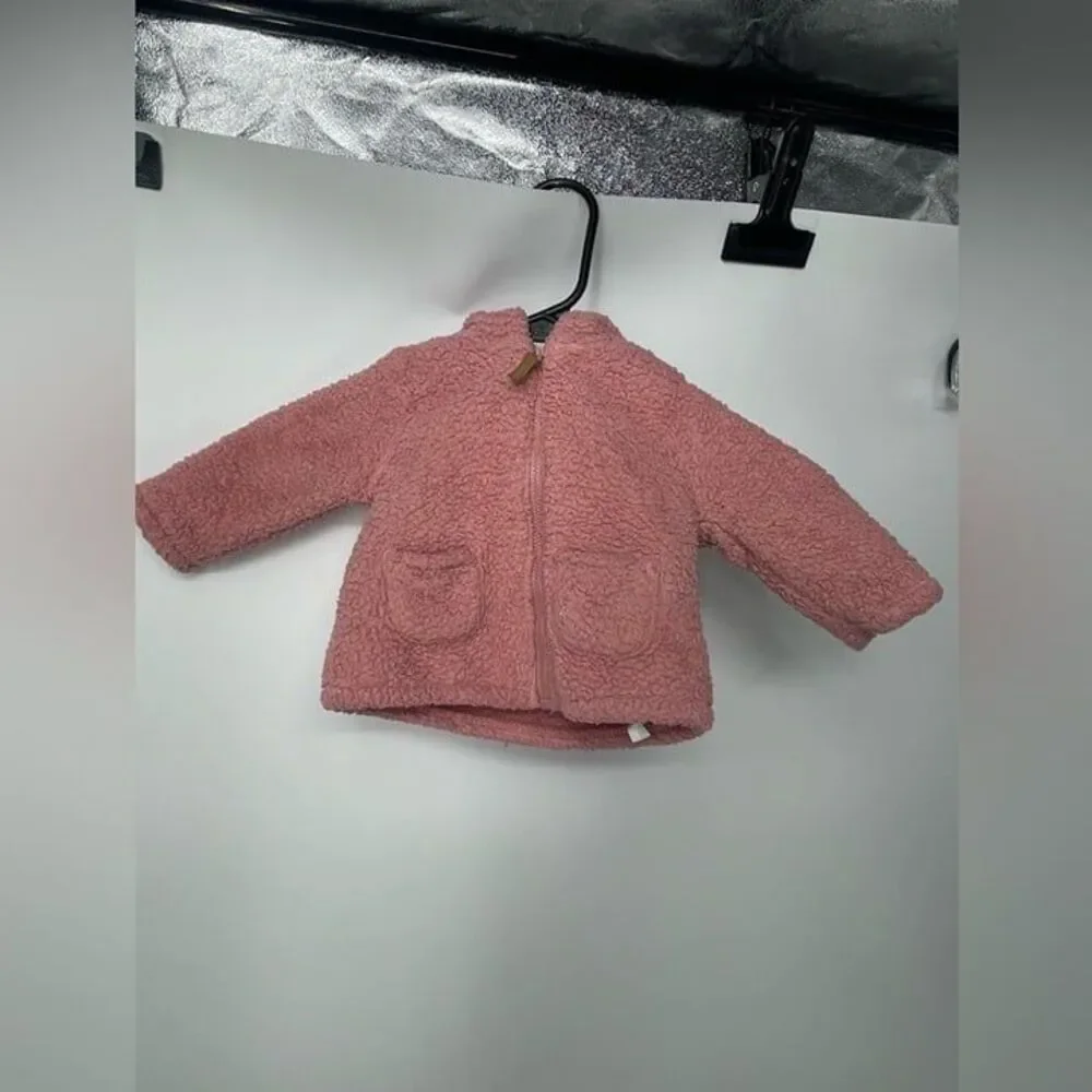 Carters infant‎ fuzzy pink jacket 6 months